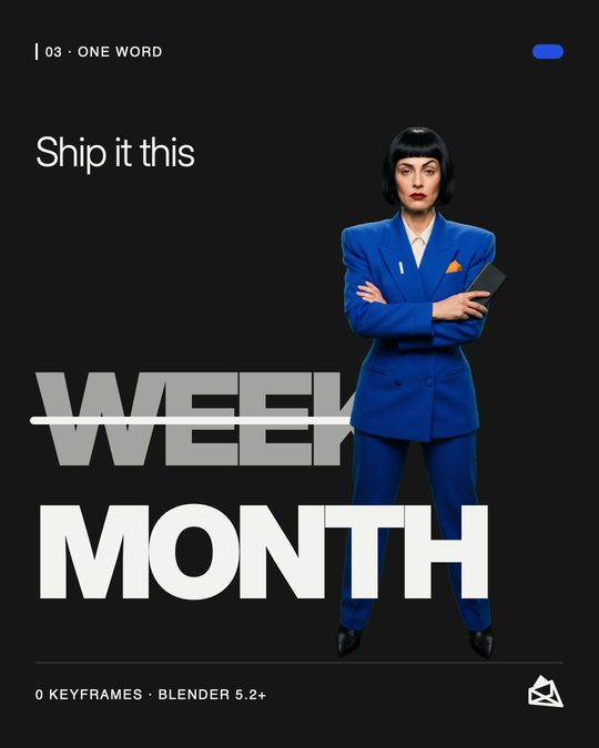 Post: One Word. Ship it this week, with week struck out and replaced by month.